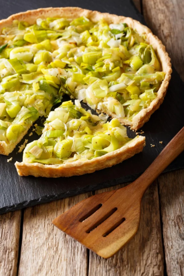 Flamiche crémeuse aux poireaux