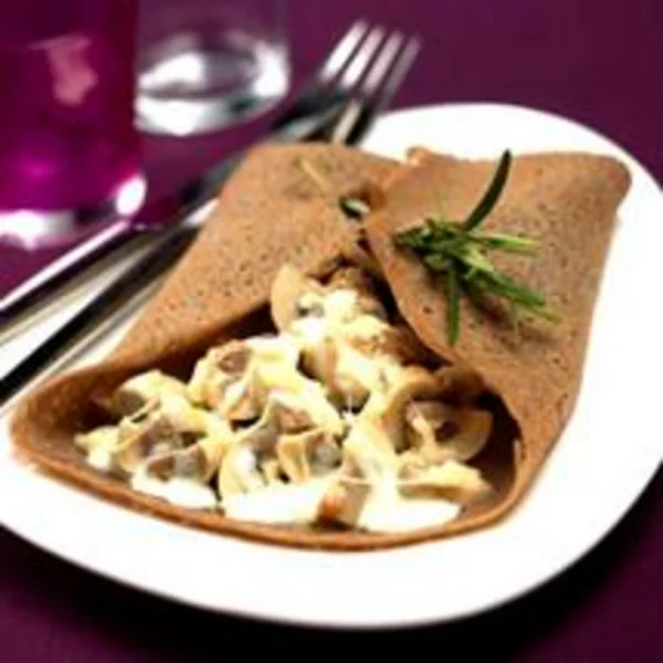 Galette aux champignons et crème