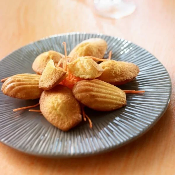 Madeleines aux carottes et gingembre