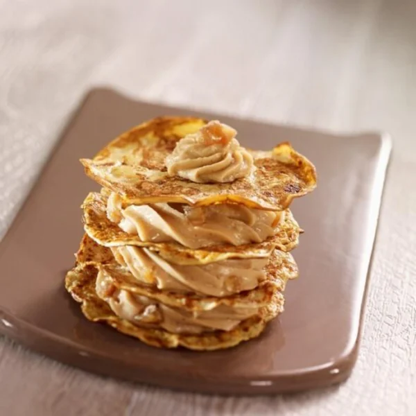 Mille feuilles de crêpes croustillantes