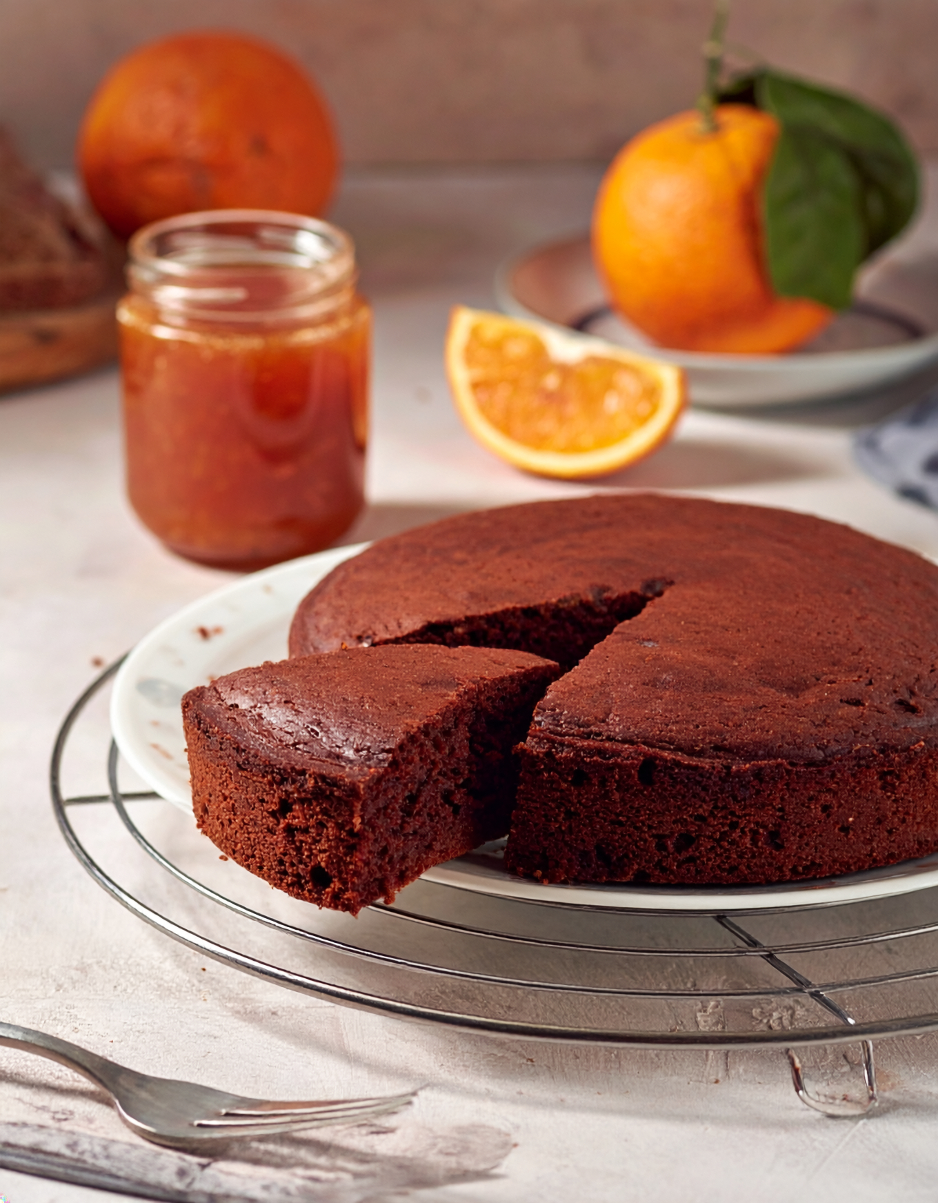 Moelleux au chocolat et marmelade d&rsquo;orange
