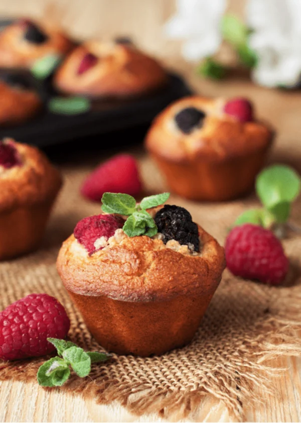 Muffins aux fruits rouges
