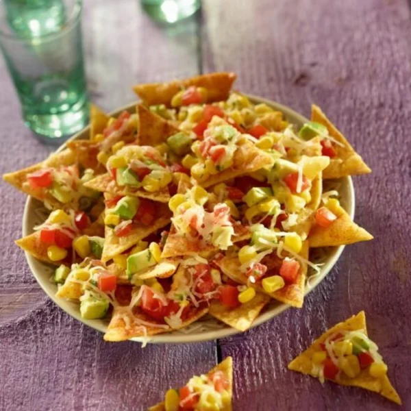 Nachos au maïs et à la tomate