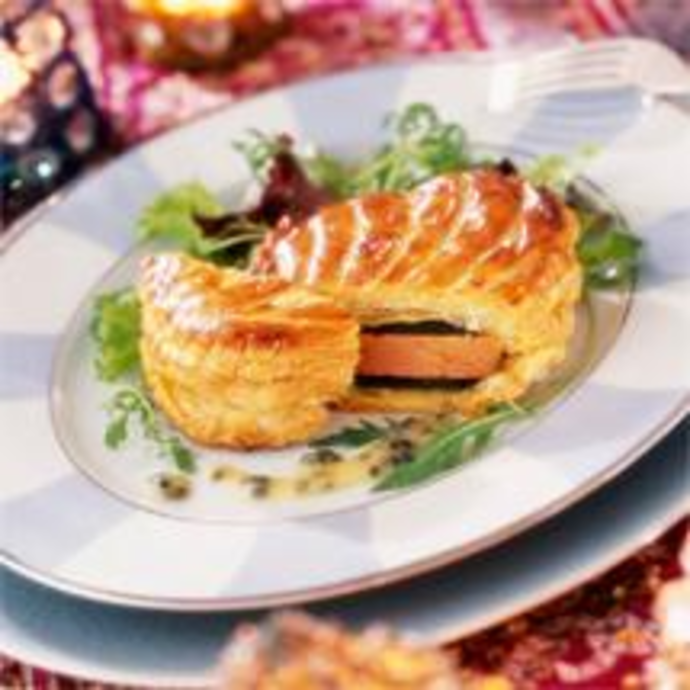 Petits feuilletés au foie gras et à la pomme