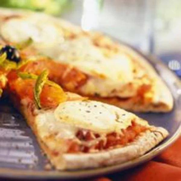 Pizza au poulet et fromage de chèvre