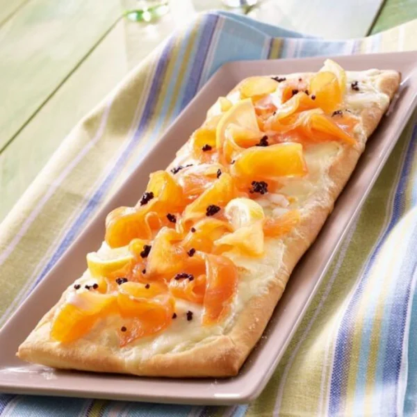 Pizza au saumon