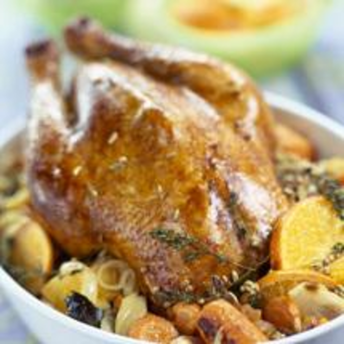 Poulet rôti à la méditerranéenne