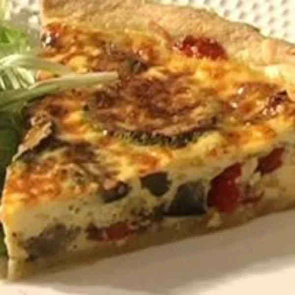 Quiche aux deux fromages et à la tomate