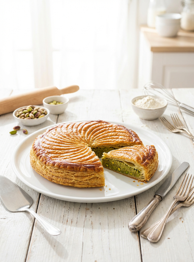 Galette des rois aux pistaches