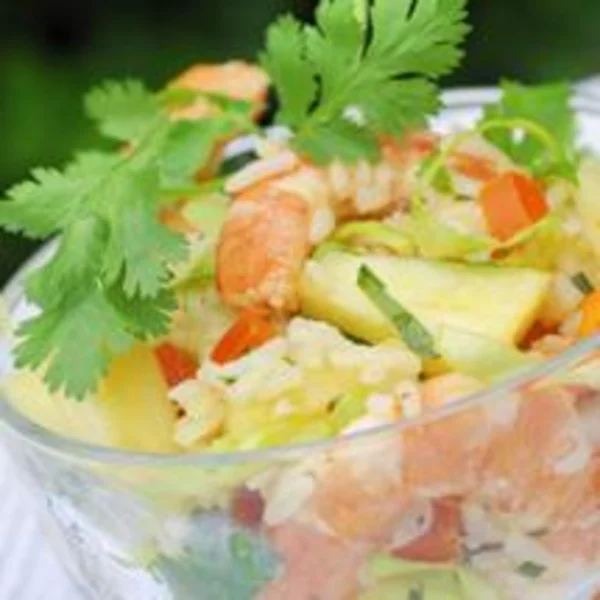 Salade exotique aux crevettes