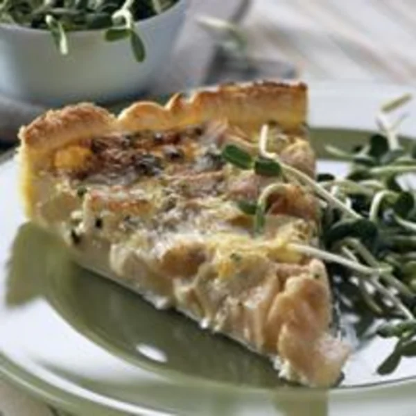 Tarte au brie et aux poires caramélisées