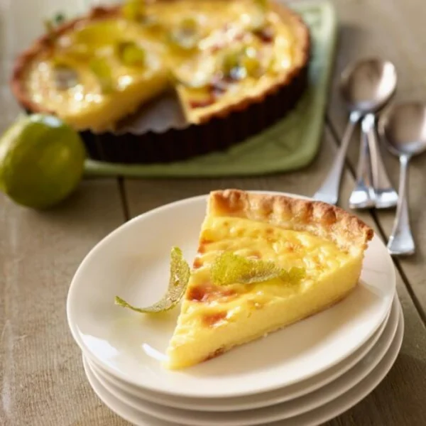 Tarte au citron vert et au fromage blanc