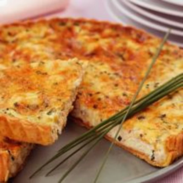 Tarte au saumon, crème d’aneth