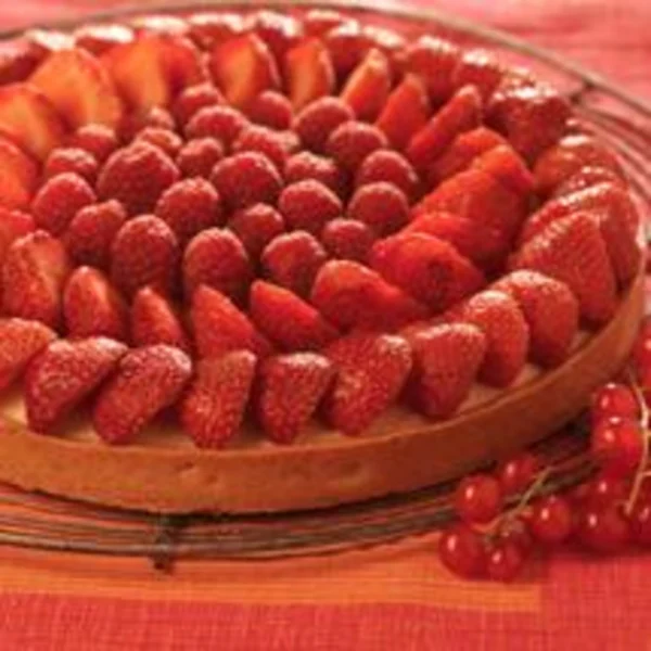 Tarte aux fraises et aux framboises