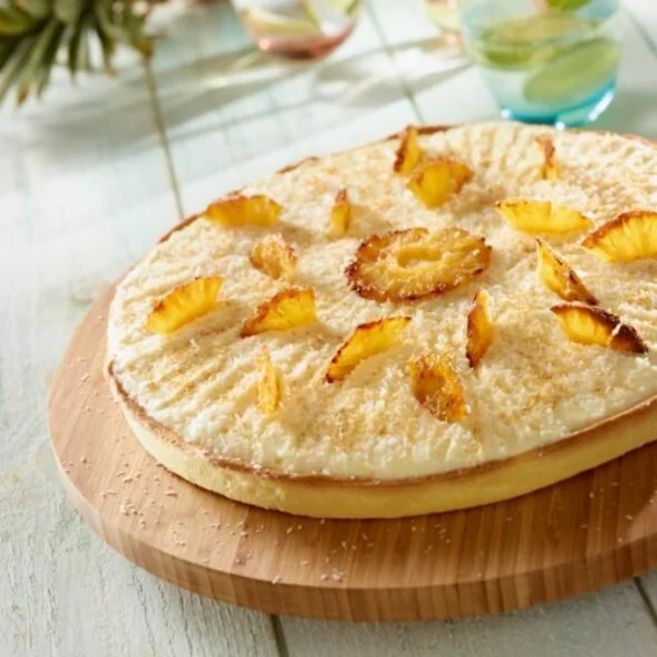 Tarte façon piña colada