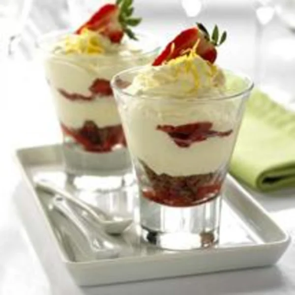 Verrines de tiramisu aux myrtilles