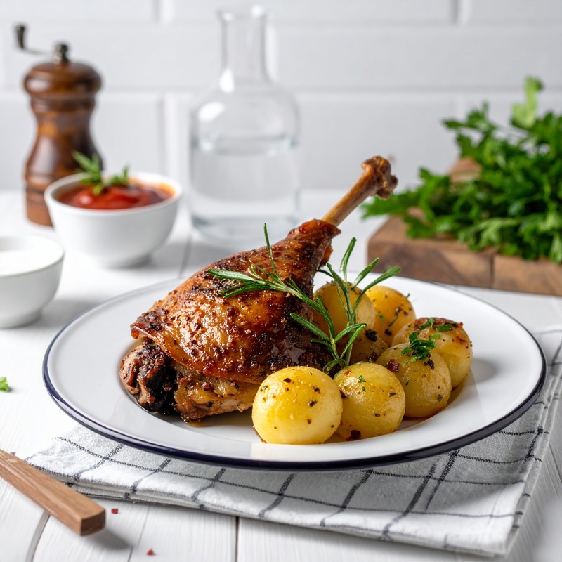 Cuisses de canard aux navets