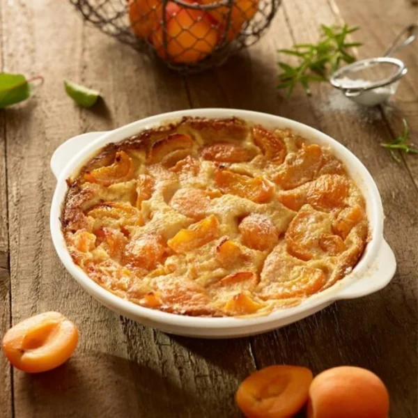Clafoutis à l’épeautre et aux abricots frais