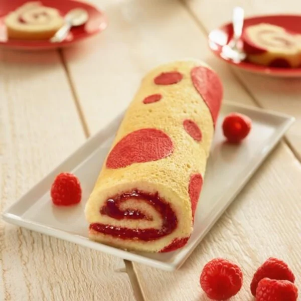 Gâteau roulé à pois