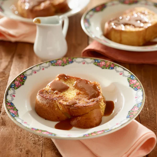 Brioche perdue et sa sauce au caramel beurre salé