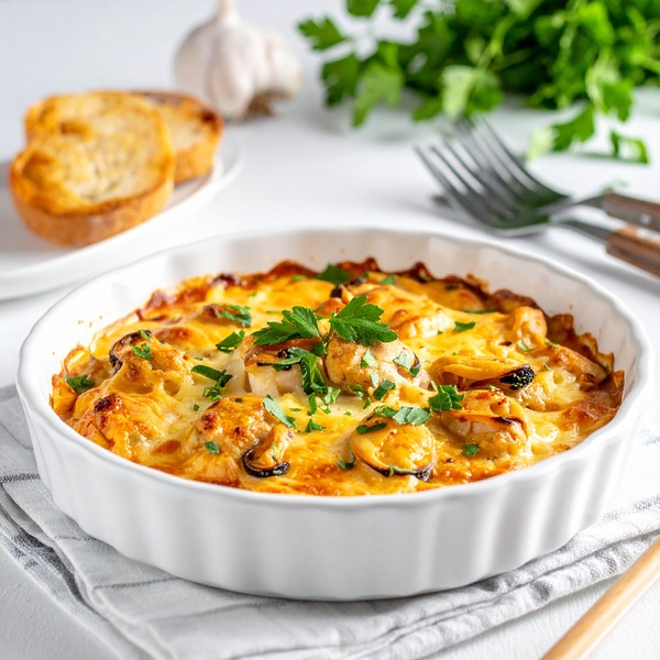 Gratin de fruits de mer rapide