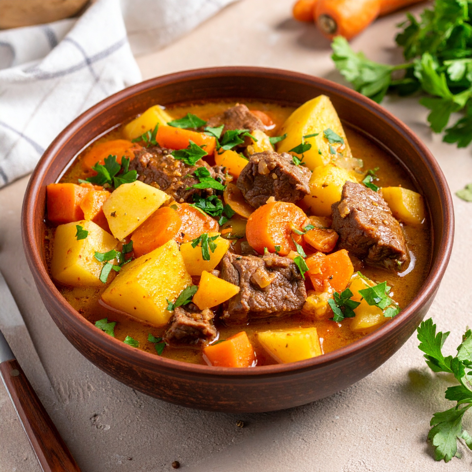 Ragoût de bœuf aux carottes et pommes de terre