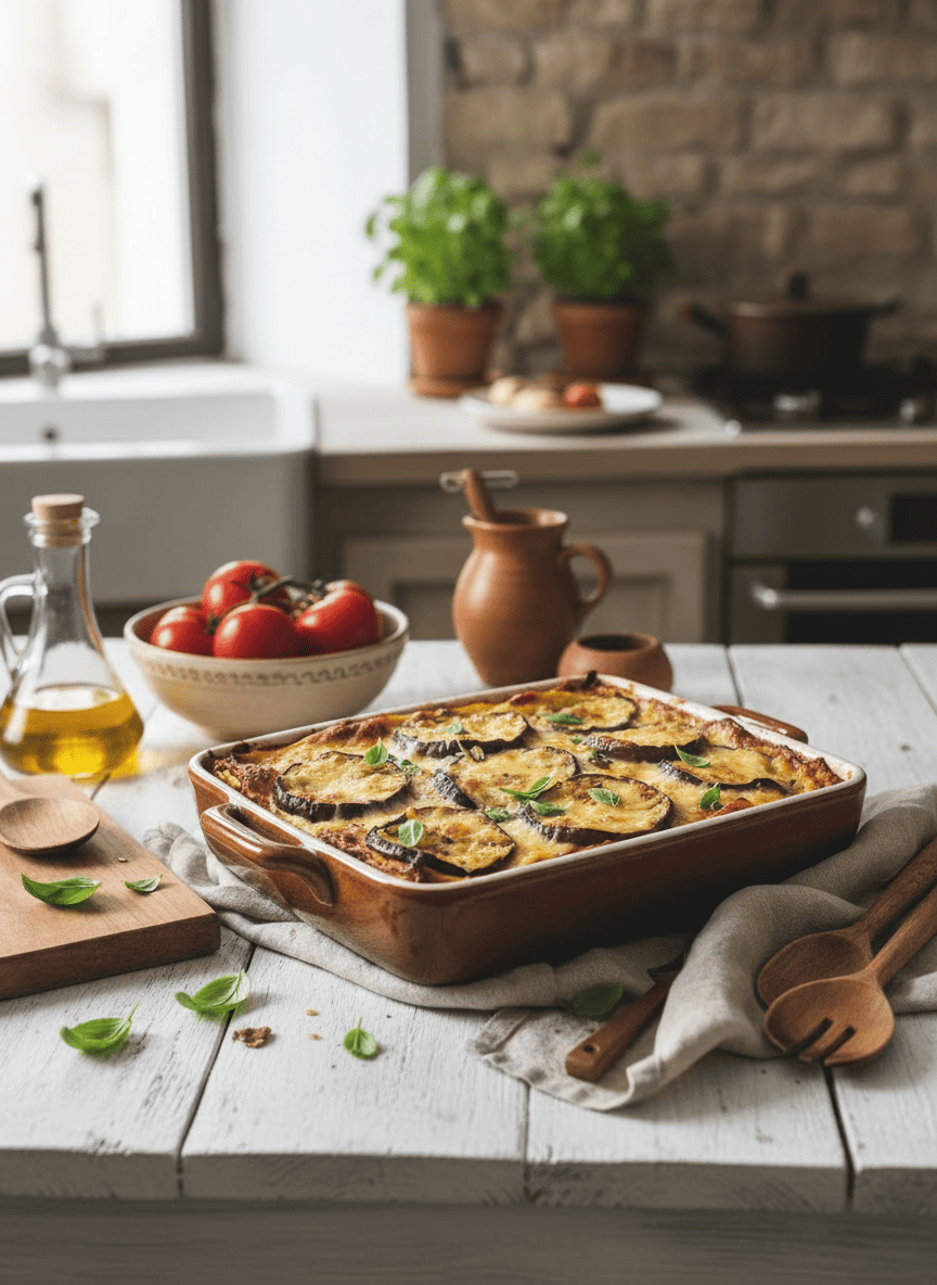 Lasagnes maison aux légumes et mozzarella