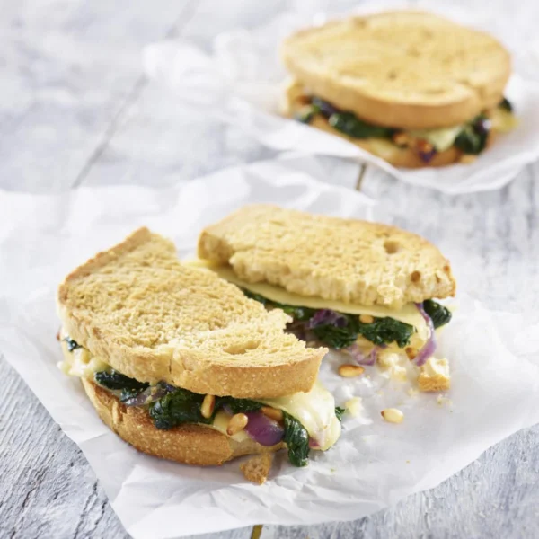 Croque-monsieur végétarien épinards et gouda
