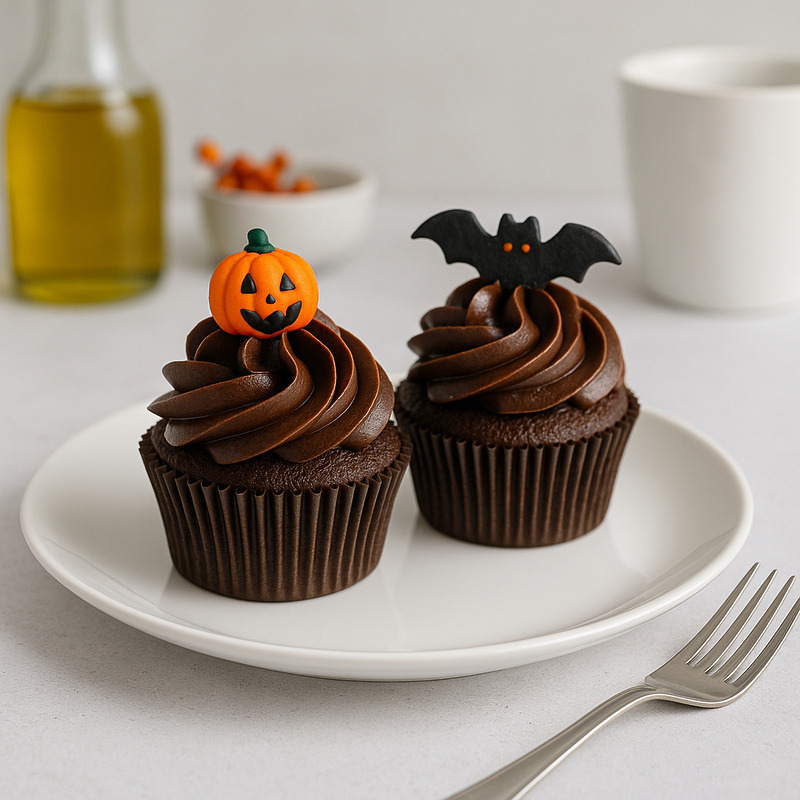 Cupcakes au chocolat spécial Halloween