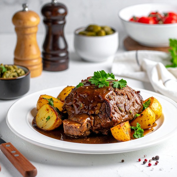 Rôti de bœuf sauce au porto