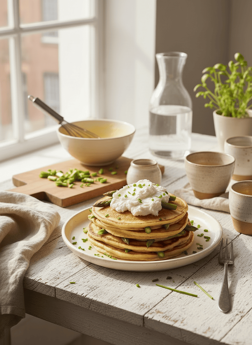 Pancakes aux asperges