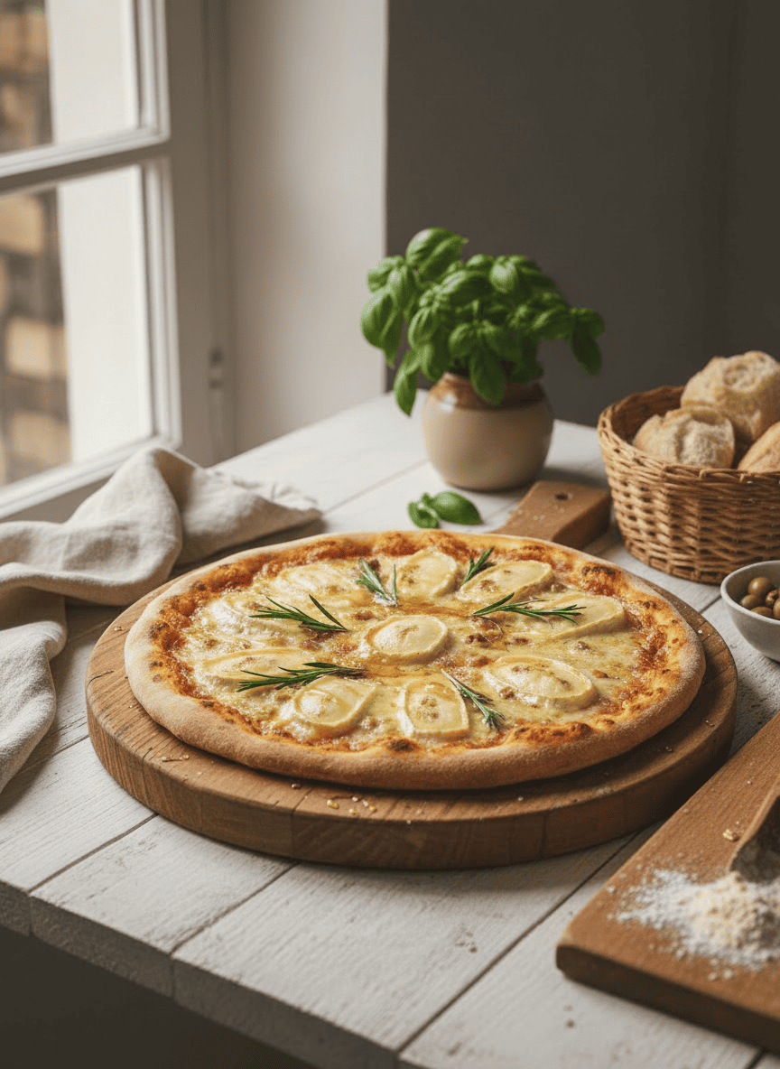 Pizza chèvre et miel