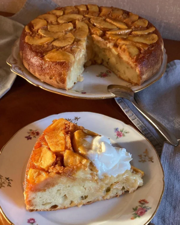 Gâteau normand renversé aux pommes