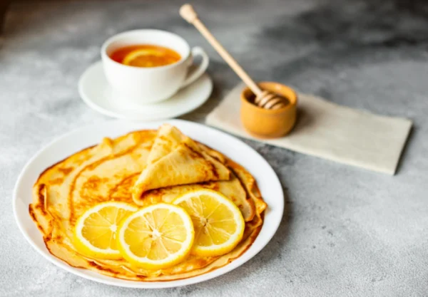 Crêpes citron sucrées au miel
