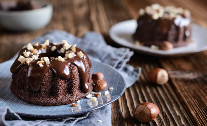 Minis cakes choco-noisettes, au sucre de coco