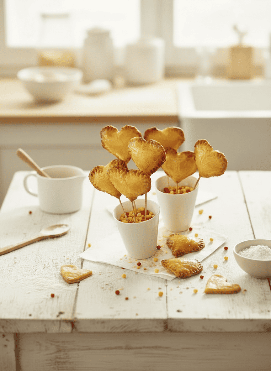 Pie pops en cœur faciles et rapides