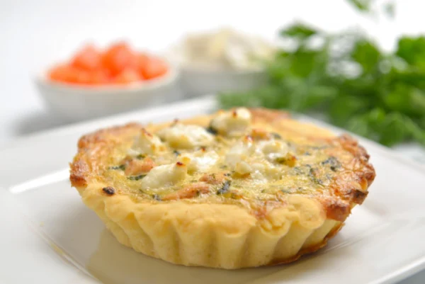 Mini-quiches saumon fumé et blettes