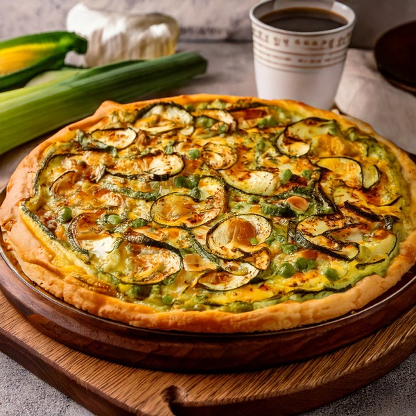 Tarte printanière aux légumes et fromage