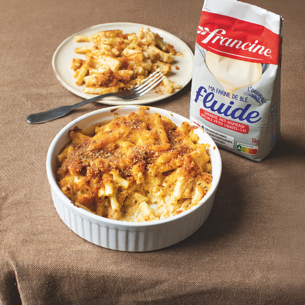 Mac and cheese au cheddar et piment d’Espelette